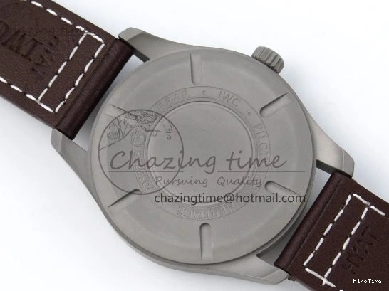 MIROTIME 1224 Pilot Mark XVIII Titanium BLSF 1:1 Best Edition Black Dial on Brown Leather Strap MIYOTA Popular 7020